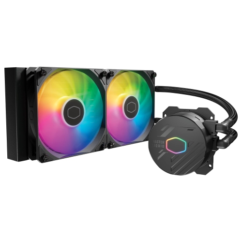 CoolerMaster MasterLiquid 240L Core 240mm Close-Loop AIO Liquid Cooler, ARGB Sync, Gen S Coldplate Pump