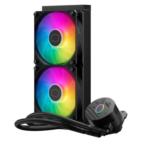 CoolerMaster MasterLiquid 240L Core 240mm Close-Loop AIO Liquid Cooler, ARGB Sync, Gen S Coldplate Pump