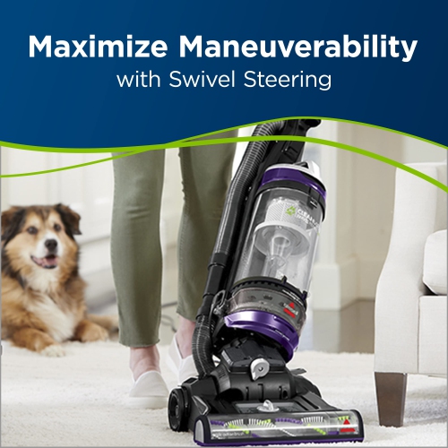 Bissell 2258B Cleanview Swivel Upright Multi-Cyclonic Vacuum For Homes With Pets With Automatic Cord Rewind, Washable ..
