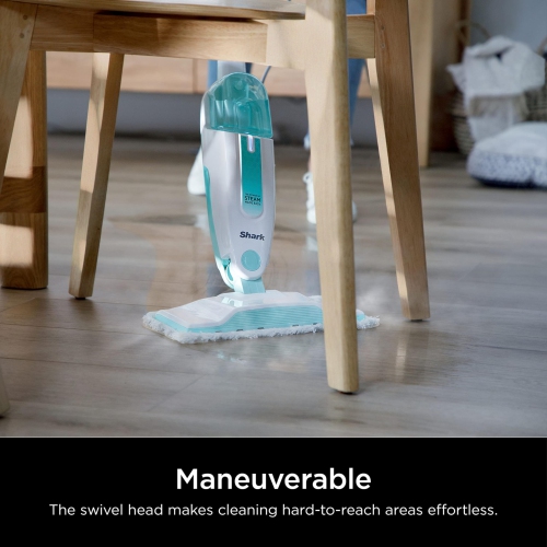 Shark S1000 Steam Mop with 2 Dirt Grip Pads, Lightweight, Safe for all Sealed Hard Floors like Tile, Hardwood, Stone