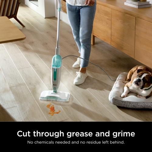 Shark S1000 Steam Mop with 2 Dirt Grip Pads, Lightweight, Safe for all Sealed Hard Floors like Tile, Hardwood, Stone