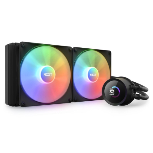 Image 1 of 8.. NZXT Kraken 280 RGB - RL-KR280-B1-280mm AIO CPU Liquid Cooler - Customizable 1.54" Square LCD Display for Images