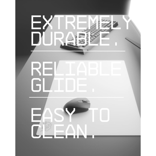 SkyPAD Glas 3.0 XL Gaming Mouse Pad with Cloud Logo | Professional Large Mouse Mat | 400 x 500 mm | White