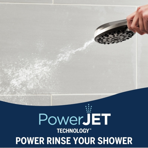 Waterpik ShowerClean Pro Hand Held Shower Head High Pressure Rinser with Built-in Power Jet Wash
