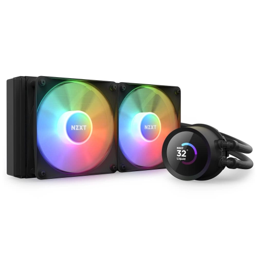Image 1 of 8.. NZXT Kraken 240 RGB - 240mm AIO CPU Liquid Cooler - Customizable 1.54"" Square LCD Display for Images, Performance Met..