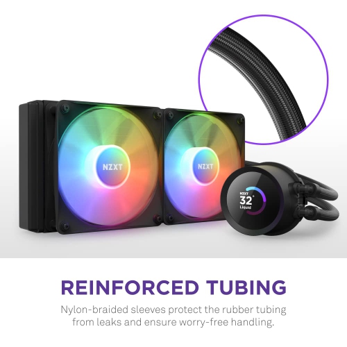 NZXT Kraken 240 RGB - 240mm AIO CPU Liquid Cooler - Customizable 1.54"" Square LCD Display for Images, Performance Met..