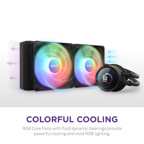 NZXT Kraken 240 RGB - 240mm AIO CPU Liquid Cooler - Customizable 1.54"" Square LCD Display for Images, Performance Met..