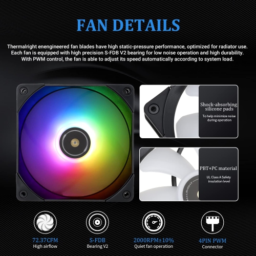 Thermalright Frozen Notte 360 BLACK ARGB Water Cooling CPU Cooler,360 black CPU Cooler Specifications