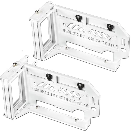 Cooler Master MasterAccessory Vertical Graphics Card Holder Kit V3 White w/Premium Riser Cable PCI-E 4.0 x16-165mm
