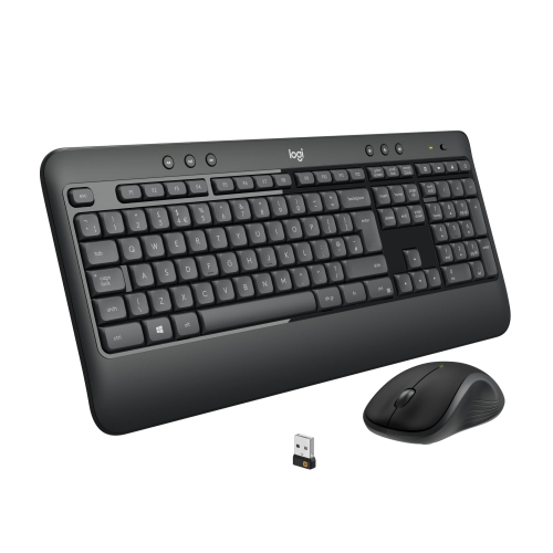 Logitech MK540 Advanced Wireless Keyboard and Mouse Combo for Windows, 2.4 GHz Unifying USB-Receiver