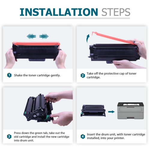 TN760 TN-760 TN-730 TN730 Toner Cartridge 2-Pack High-Yield Black Compatible for Brother TN760 TN730 TN-760 TN-730 TN ..