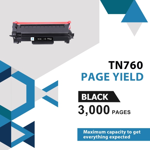TN760 TN-760 TN-730 TN730 Toner Cartridge 2-Pack High-Yield Black Compatible for Brother TN760 TN730 TN-760 TN-730 TN ..