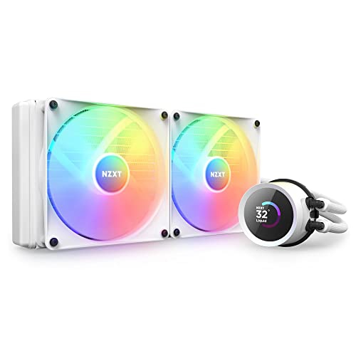 Image 1 of 8.. NZXT Kraken 280 RGB - 280mm AIO CPU Liquid Cooler - Customizable 1.54"" Square LCD Display for Images, Performance Met..