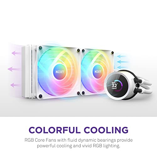 NZXT Kraken 280 RGB - 280mm AIO CPU Liquid Cooler - Customizable 1.54"" Square LCD Display for Images, Performance Met..