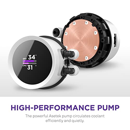 NZXT Kraken 280 RGB - 280mm AIO CPU Liquid Cooler - Customizable 1.54"" Square LCD Display for Images, Performance Met..