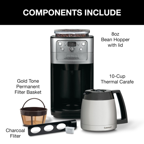 Cuisinart DGB-950BCC Burr Grind & Brew 10-Cup Automatic Coffeemaker, Thermal Carafe