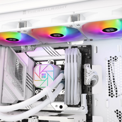 Thermalright Aqua Elite 360 White V3 Liquid CPU Cooler, 360 Cooling Row Size, 3 x 120mm PWM Fans