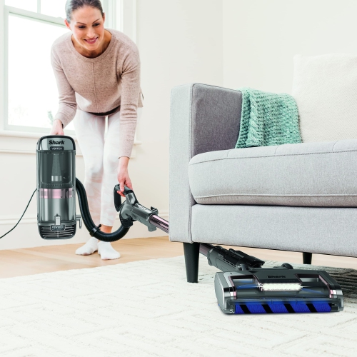 Shark AZ2002C Vertex DuoClean PowerFin Upright Vacuum with Powered Lift-Away and Self-Cleaning Brushroll, Rose Gold