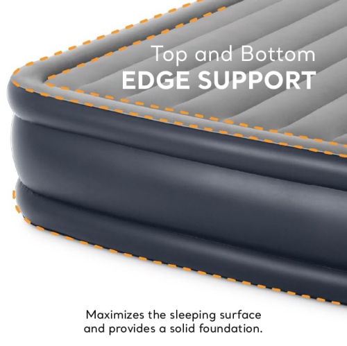 Matelas pneumatique de luxe Dura-Beam plus de INTEX 64135ED : Fiber-Tech – Grand lit – pompe électrique intégrée