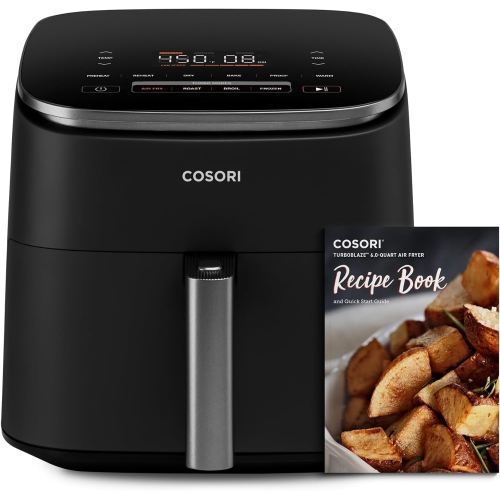 COSORI Air Fryer 6 Qt Turboblaze Technology 9 In 1 Airfryer Oven Crispy Results In Just Minutes 130 Recipes Compact