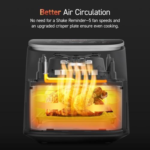 COSORI Air Fryer 6 QT TurboBlaze Technology, 9-in-1 Airfryer Oven, Crispy Results in Just Minutes, 130+ Recipes, Compact