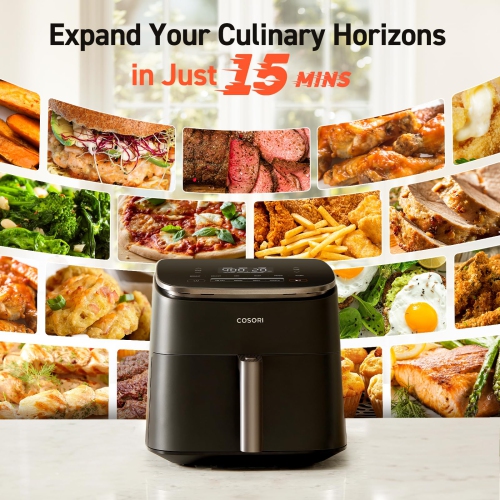 COSORI Air Fryer 6 QT TurboBlaze Technology, 9-in-1 Airfryer Oven, Crispy Results in Just Minutes, 130+ Recipes, Compact