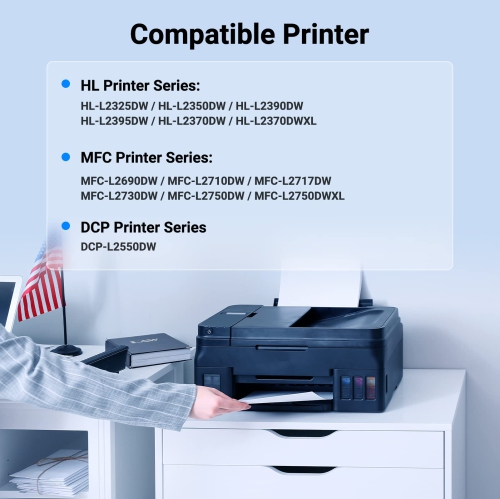 Timink TN760 4PK Replacement for Brother TN-760 TN730 High Yield Toner Cartridge, for MFC-2710DW HL-L2395DW DCP-L2550DW