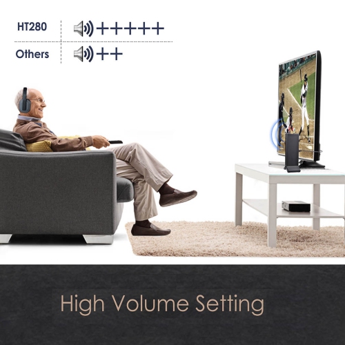 Avantree HT280 Wireless Headphones for TV Watching with 2.4G RF Transmitter Charging Dock, Digital Optical System, High Volume Headset Ideal for