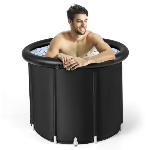 Baignoire portative pour le bain de glace repliable à plusieurs étages de Costway