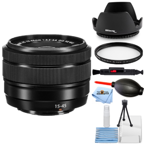 FUJIFILM  Xc 15-45MM F/3.5-5.6 Ois Pz Lens (Black) - Uv Filter Bundle