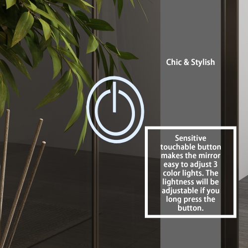 Ensemble coiffeuse Famapy avec miroir illuminé, coiffeuse avec 5 tiroir et tablette, coiffeuse avec écran tactile pour chambre(31,5 larg. X 15,7