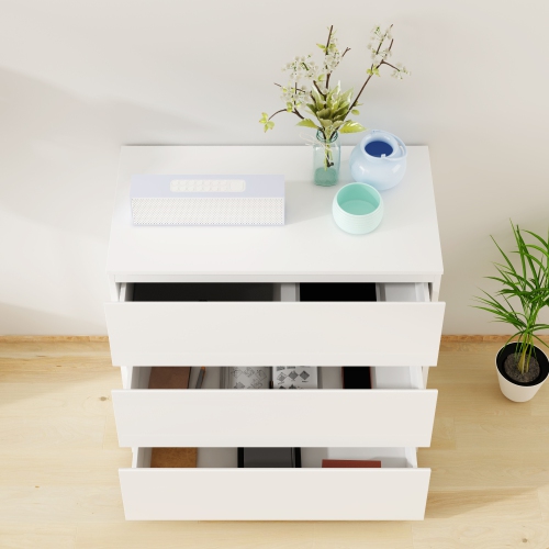 Famapy 3-Drawer Dresser, Wooden Dresser Tower with Wide Storage Space, Dresser Closet for Nursery Living Room Bedroom Hallway,(30.3”W x 15.7”D x