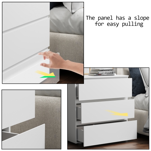 Famapy 3-Drawer Dresser, Wooden Dresser Tower with Wide Storage Space, Dresser Closet for Nursery Living Room Bedroom Hallway,(30.3”W x 15.7”D x