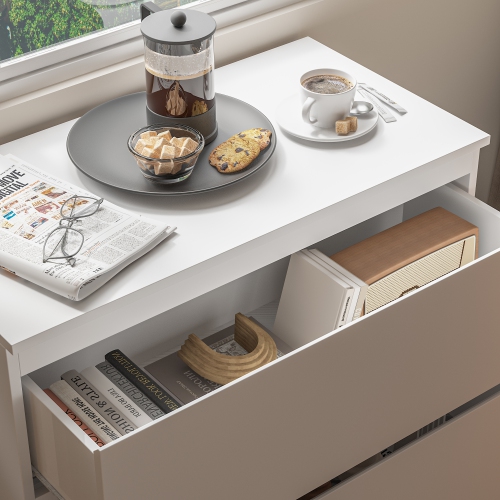 Famapy 3-Drawer Dresser, Wooden Dresser Tower with Wide Storage Space, Dresser Closet for Nursery Living Room Bedroom Hallway,(30.3”W x 15.7”D x