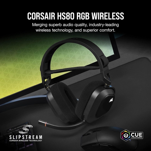 Corsair HS80 RGB Wireless Premium Gaming Headset with Dolby Atmos Audio