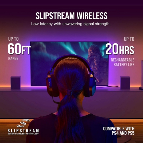 Corsair HS80 RGB Wireless Premium Gaming Headset with Dolby Atmos Audio