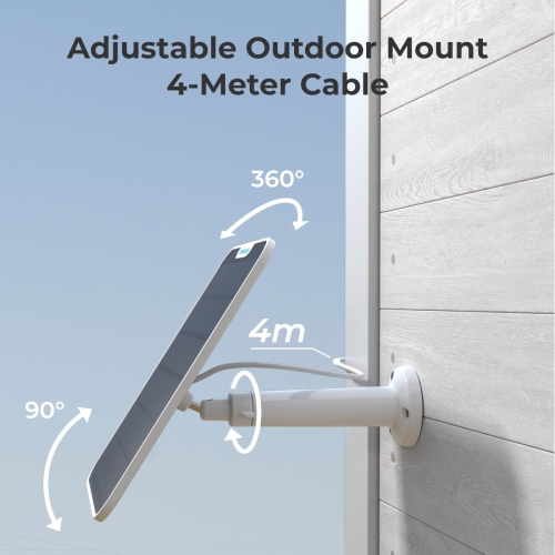 Reolink Solar Panel 6W Power Supply for Reolink Battery Wireless Security Cameras