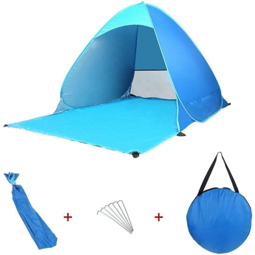 Strak Pop-Up Beach Tent, UPF 50+ Portable Sun Shelter with Carry Bag, Lightweight Waterproof Camping Tent for Outdoor Family Picnic, Fishing, Home,
