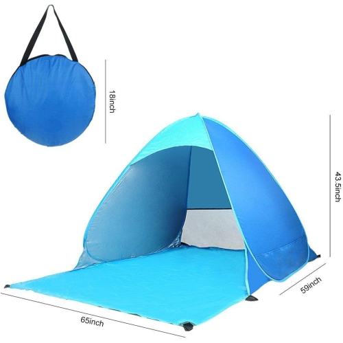 Strak Pop-Up Beach Tent, UPF 50+ Portable Sun Shelter with Carry Bag, Lightweight Waterproof Camping Tent for Outdoor Family Picnic, Fishing, Home,