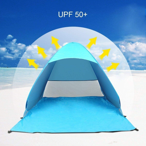 Strak Pop-Up Beach Tent, UPF 50+ Portable Sun Shelter with Carry Bag, Lightweight Waterproof Camping Tent for Outdoor Family Picnic, Fishing, Home,