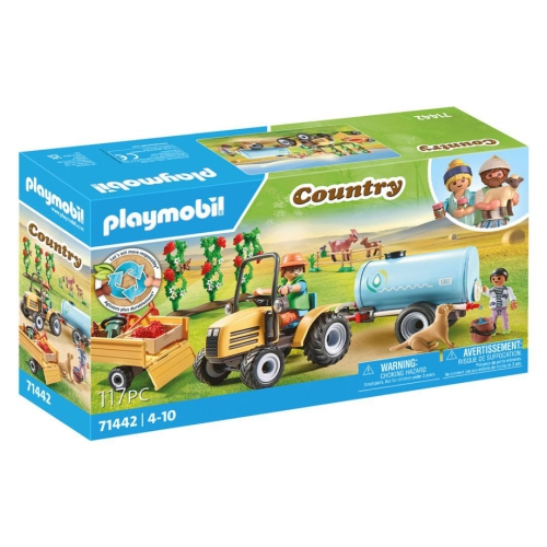 PLAYMOBIL  Country - Tractor W/ Trailer & Water Tank