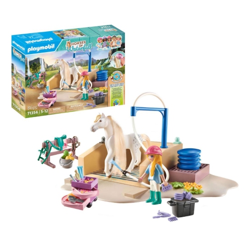 Playmobil Horses of Waterfall - Washing Station with Isabella and Lioness