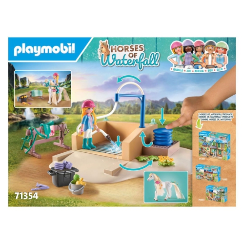 Playmobil Horses of Waterfall - Washing Station with Isabella and Lioness