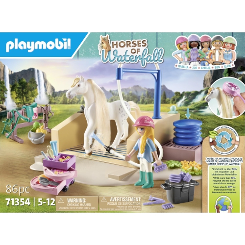 Playmobil Horses of Waterfall - Washing Station with Isabella and Lioness