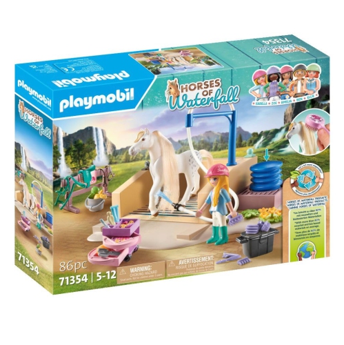 Playmobil Horses of Waterfall - Washing Station with Isabella and Lioness