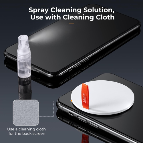 Keyboard Cleaner Kit, Electronics Cleaning Kit with Retractable Big Brush, Portable, 20 in 1 Multi-Tool Kit with 2.5ml Mist Spray