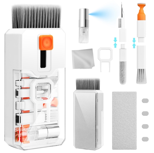 Keyboard Cleaning Kit Laptop Cleaner, 10-in-1 Computer Screen Cleaning Brush Tool, Multi-Function PC Electronic Cleaner Kit Spray for iPad iPhone Pro