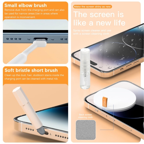 20 in 1 Electronic Cleaner Kit, Multifunctional Cleaning Kit for Airpods pro,Phone, Laptop, Camera, Keyboard,Keyboard Cleaner with Dust Air Blown and