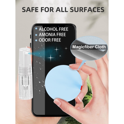 Keyboard Cleaner Kit, Electronics Cleaning Kit with Retractable Big Brush, Portable, 20 in 1 Multi-Tool Kit with 2.5ml Mist Spray