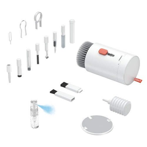 Keyboard Cleaner Kit, Electronics Cleaning Kit with Retractable Big Brush, Portable, 20 in 1 Multi-Tool Kit with 2.5ml Mist Spray